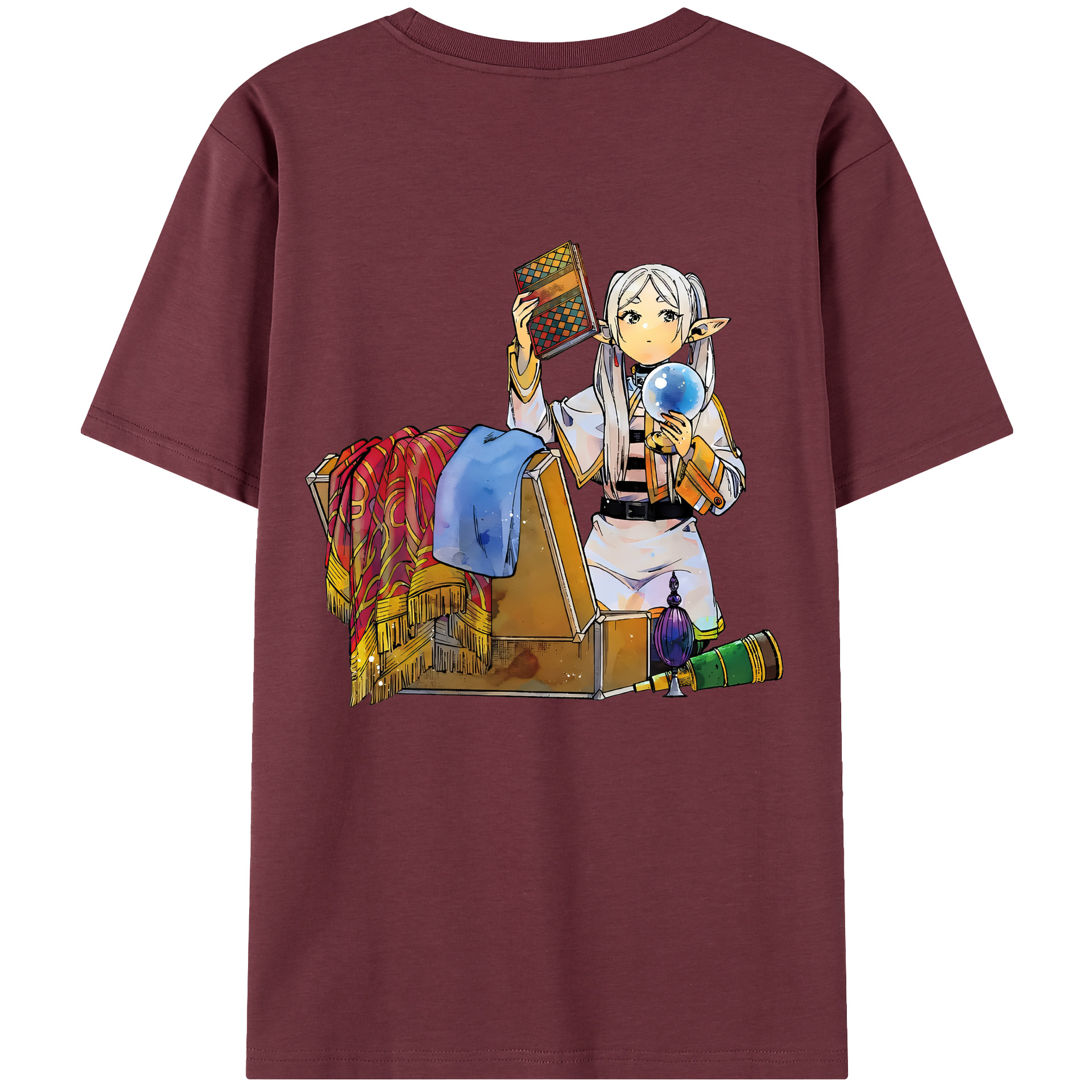 （画像用） 葬送のフリーレン Frieren 綿100％半袖Tシャツ（背面プリント）